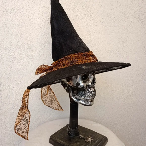 Witch Hat Halloween Costume Party Wizard Pagan Wiccan Goth Rave Festival - Picture 4 of 12